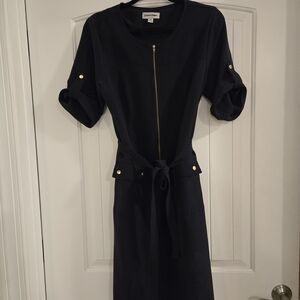 Shelby & Palmer Dark Blue Zip-Up Dress